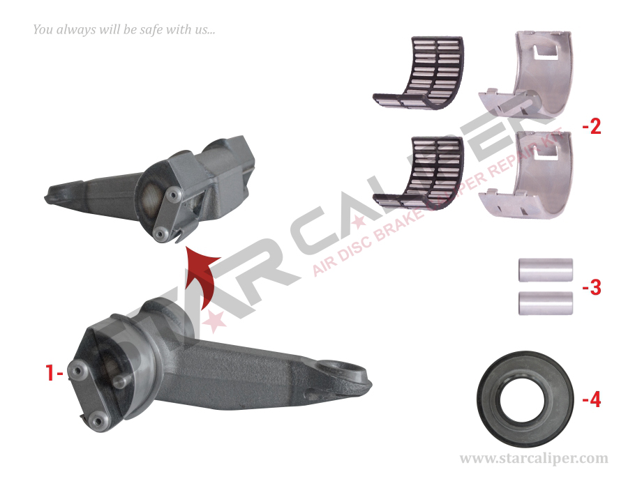 Lever Repair Kit (Radial - Front)