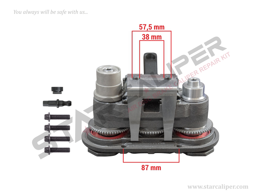 Caliper Mechanism, Piston & Cover Set