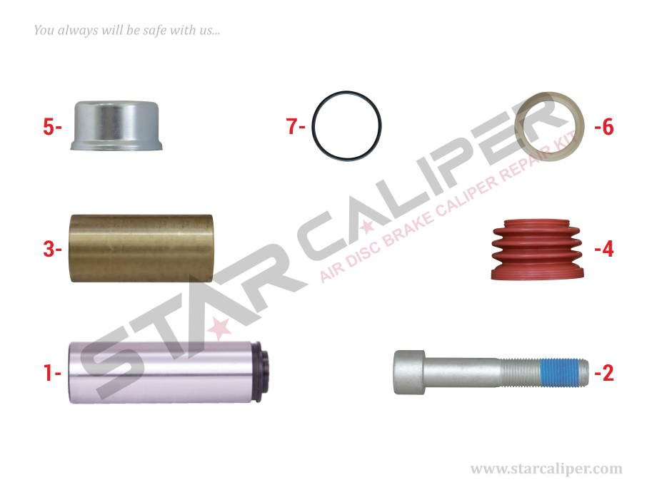 Caliper Guide & Seals Repair Kit