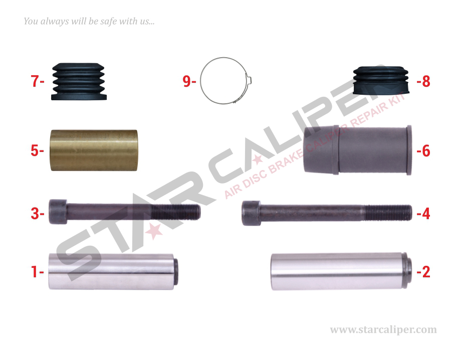Caliper Guides & Seals Repair Kit