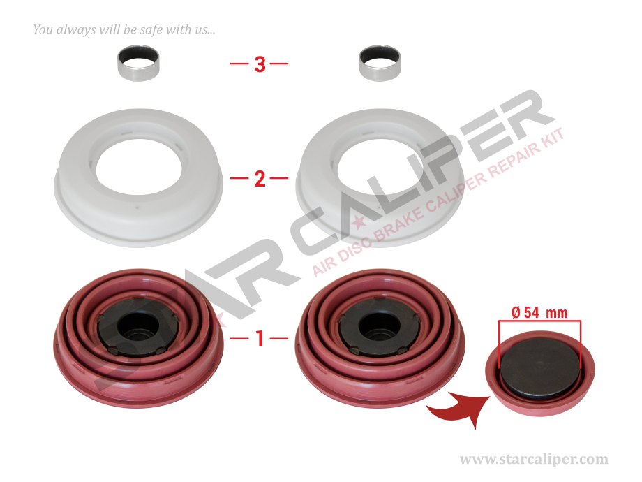 Caliper Piston Tappet & Seals Repair Kit
