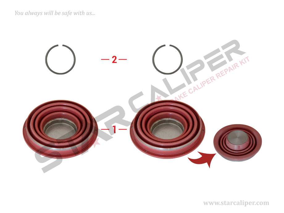 Caliper Piston Tappet & Circlip Repair Kit