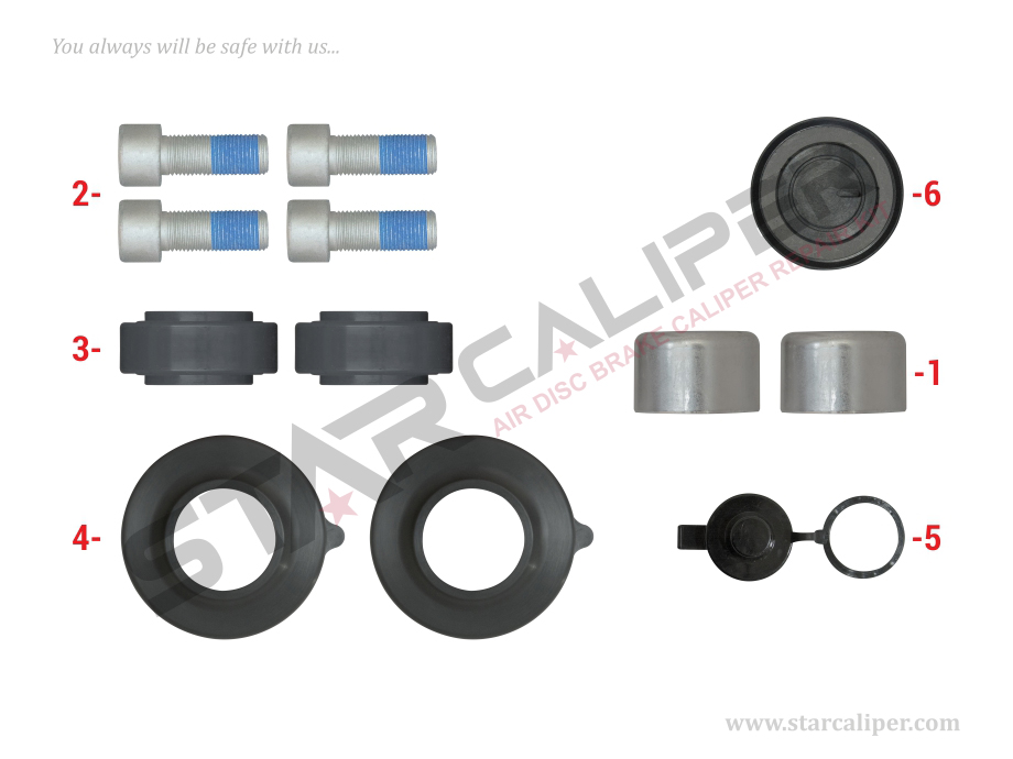 Caliper Seals & Bolts Repair Kit